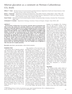 Siberian glaciation as a constraint on Permian&ndash;Carboniferous CO2