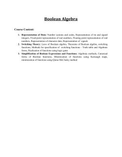 Boolean Algebra