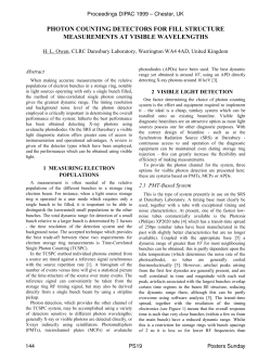 Photon counting detectors for fill structure measurements at visible