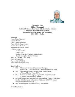 Curriculum Vitae - Jordan University of Science and Technology