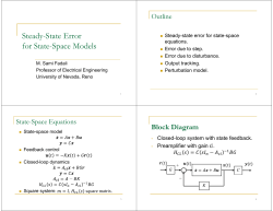 Steady-State Error for State-Space Models