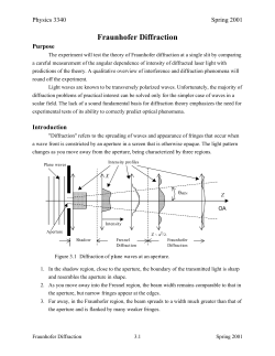 Fraunhofer Diffraction