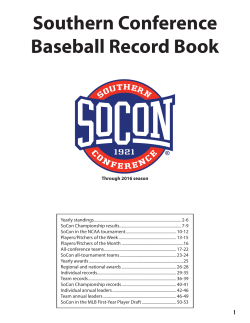 Southern Conference Baseball Record Book