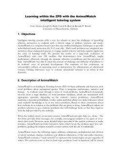 Learning within the ZPD with the AnimalWatch intelligent tutoring