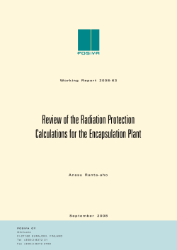 Review of the Radiation Protection Calculations for the