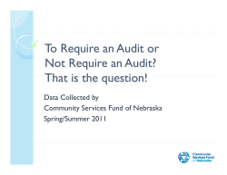 Non Profit Audit Survey Result 2011-12