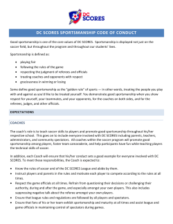 dc scores sportsmanship code of conduct