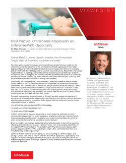 Next Practice: Omnichannel Represents an Enterprise-Wide