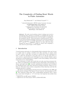 The Complexity of Finding Reset Words in Finite Automata