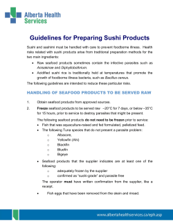 Guidelines for Preparing Sushi Products