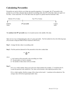 Percentiles