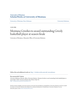 Montana Grizzlies to award outstanding Grizzly basketball player at