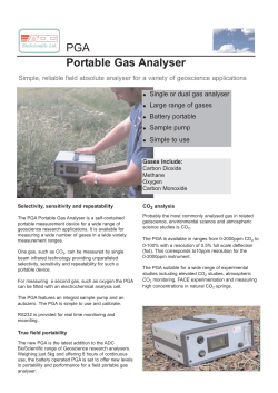 PGA Portable Gas Analyser - Opti