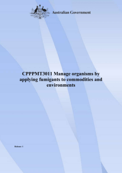 CPPPMT3011 Manage organisms by applying