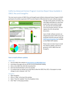 California Advanced Homes Program Incentive Report Now