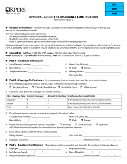 optional group life insurance continuation