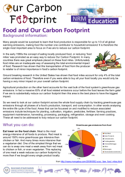 Food and related carbon emissions