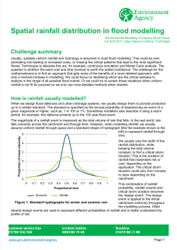 Spatial rainfall distribution in flood modelling