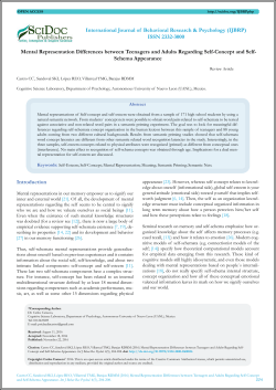 Mental Representation Differences between Teenagers and Adults