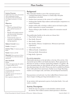 Plant Families - Earth Partnership