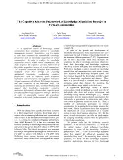 The Cognitive Selection Framework of Knowledge Acquisition