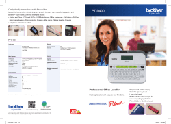 Clearly identify items with a durable P-touch label
