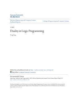 Duality in Logic Programming - SUrface