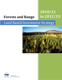 Land Based Investment Strategy - Ministry of Forests, Lands and
