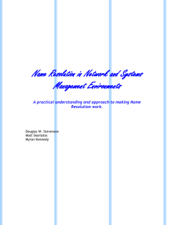 Name Resolution in Network and Systems Management