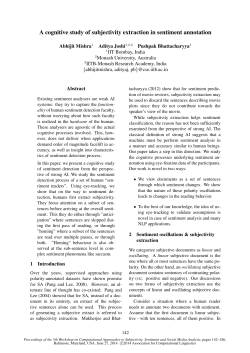 A cognitive study of subjectivity extraction in sentiment annotation
