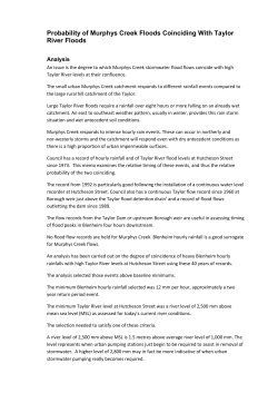 Probability of Murphys Creek Floods Coinciding With Taylor River