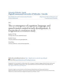The co-emergence of cognition, language, and speech motor control