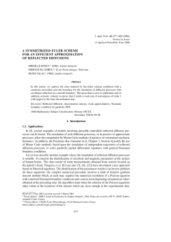 a symmetrized euler scheme for an efficient - Sophia