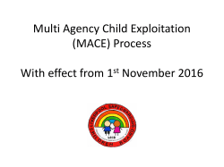 Child Exploitation Process Update