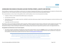 guidelines for choice of blood glucose testing