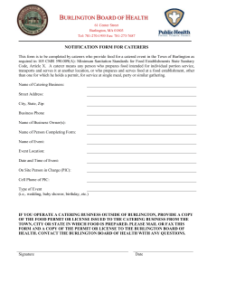 notification form - Town of Burlington