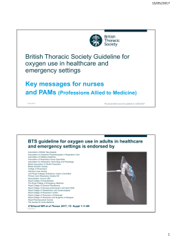 British Thoracic Society Guideline for oxygen use in healthcare and