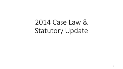 2014 Case Law Update Powerpoint
