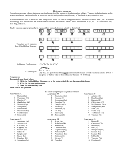 Electron Arrangements