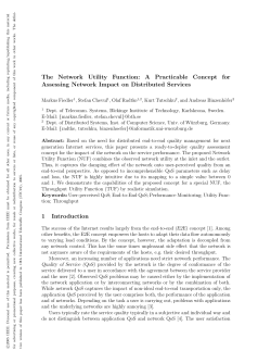 The Network Utility Function