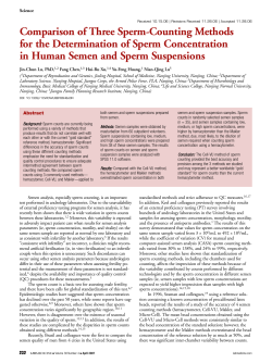 Comparison of Three Sperm-Counting Methods for the