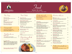 Fine Soups Our tip to take! Fresh from the oven Fresh Salads Dishes