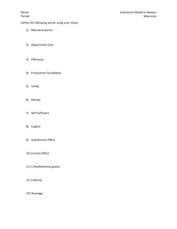 Midterm Review Worksheet