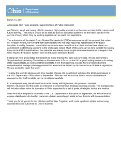 A Message From Paolo Demaria
