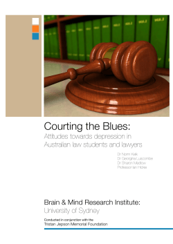 Courting the Blues - Council of Australian Law Deans