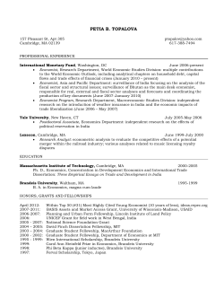 petia b. topalova - Nova School of Business and Economics