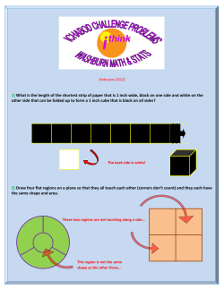 1) What is the length of the shortest strip of paper that is 1 inch wide