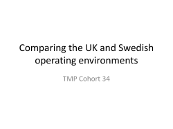 Comparing the UK and Swedish operating environments