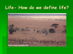 How do we define life?