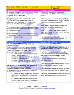 Title Lesson - Ontario Music Educators` Association